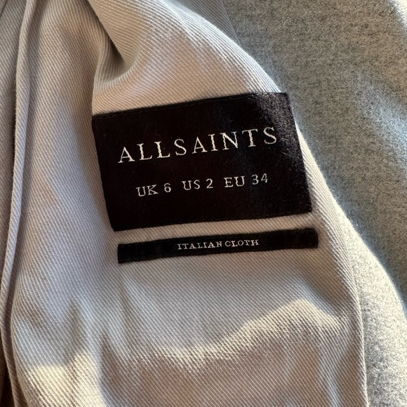 Allsaints wool coat grey - Picture 2 of 5